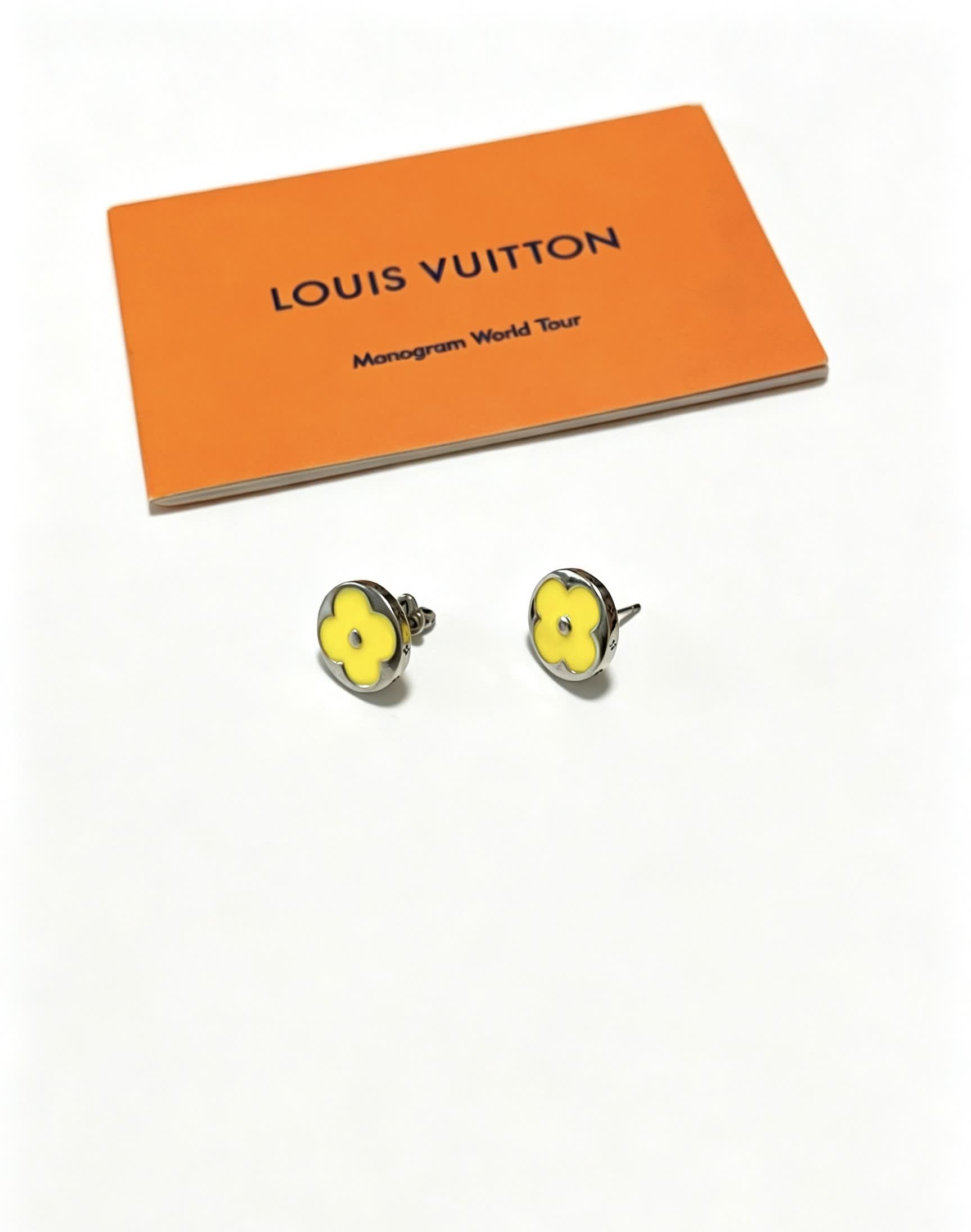 Louis Vuitton Yellow Flower Earrings Louis Vuitton Yellow Flower Earrings